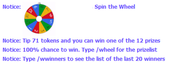 spin the wheel interactive camshow game